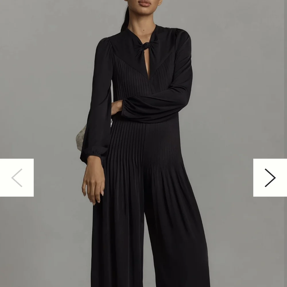 FARM Rio Black Ribbed Jumpsuit - Picture 6 of 9